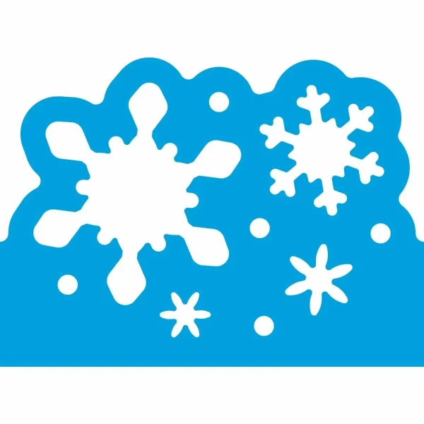 snowflakes frame punch