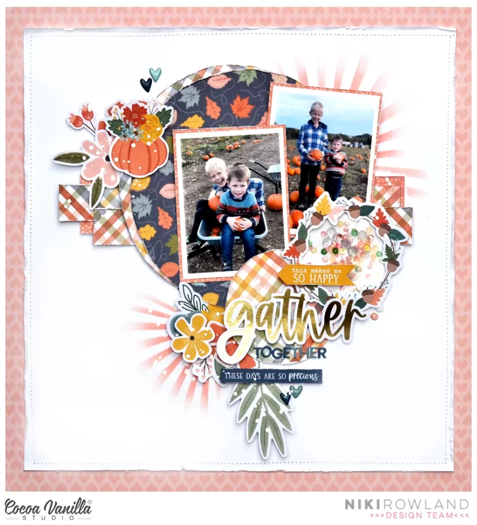 gather together fall layout scrapbook
