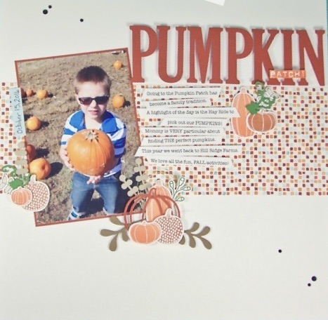pumpkin patch scrapbook layout
